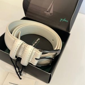 Mio Marino White 38” leather belt.  NWT.